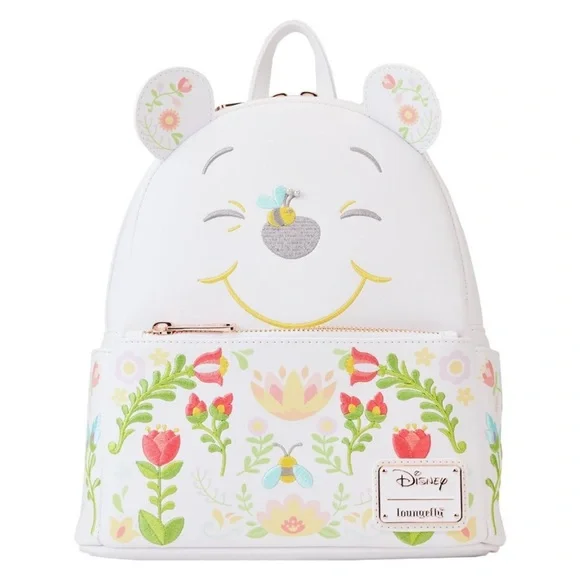 Loungefly X Disney Winnie The Pooh Cosplay Folk Floral Mini Backpack - Picture 1 of 15
